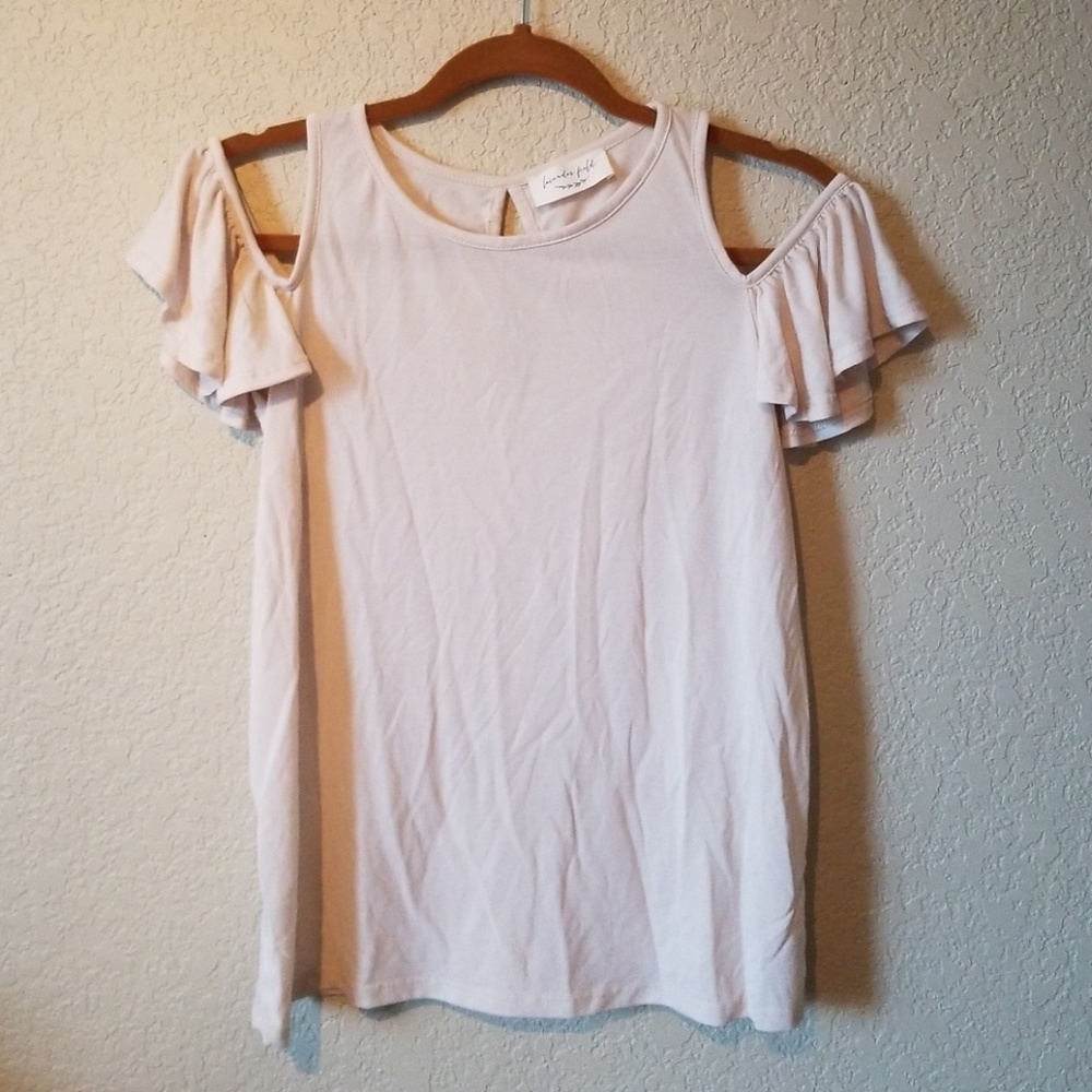 Peak-a-boo shoulder top